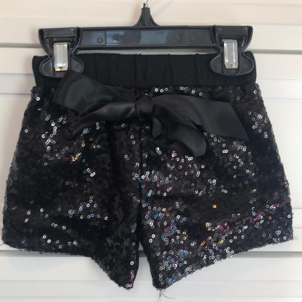 Sequin black toddler shorts size medium